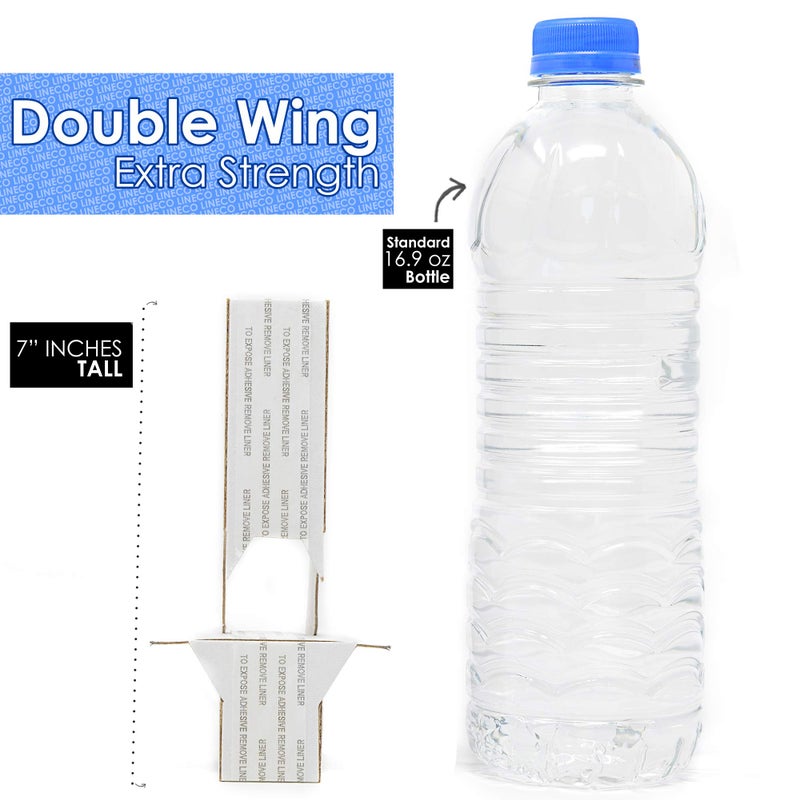 لينيكو حامل لاصق من لاينكو، ذاتي اللصق، بجناحين، 5 بوصات، لعرض اللافتات والأعمال الفنية والصور. سهل وسريع التركيب. حامل ملصقات وأعمال فنية (عبوة من 25 قطعة) أبيض - Image 4